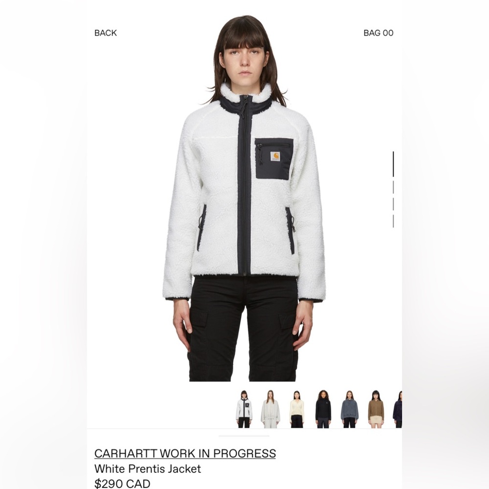 Carhartt White Prentis Jacket - size S